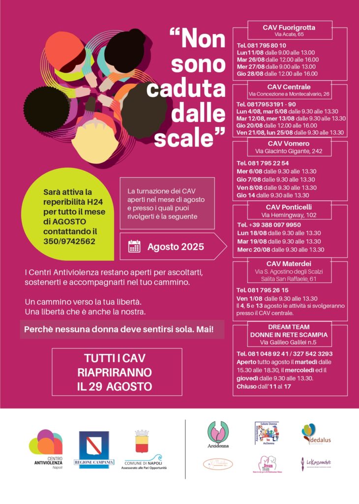 “Non sono caduta dalle scale”
