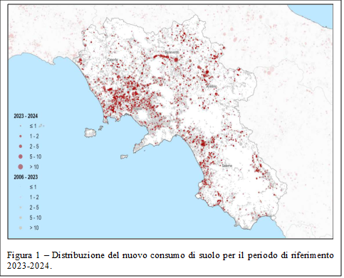 Consumo di suolo, pubblicato il rapporto 2025.