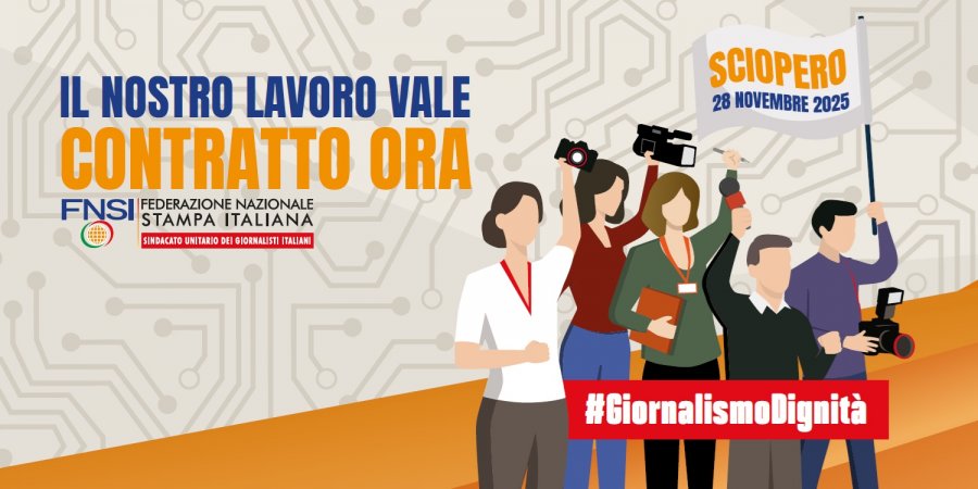 Oggi noi giornaliste e giornalisti italiani siamo in sciopero
