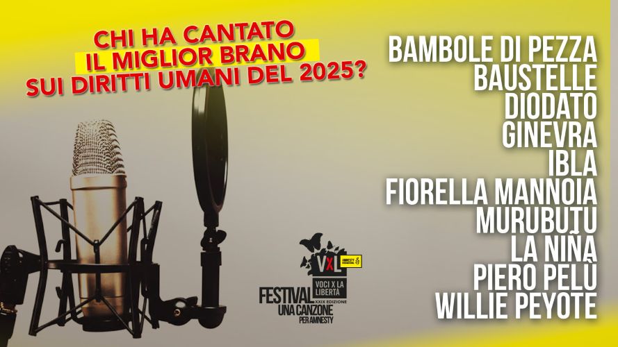 Premio Amnesty International Italia, i 10 finalisti