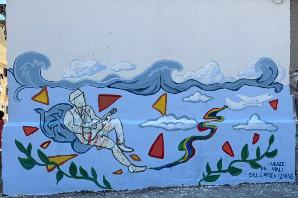 Il murale dedicato a Luigi Di Sarno al Rione Luzzatti