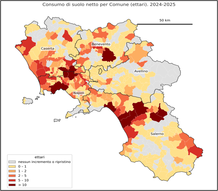 Consumo di suolo, report SNPA 2026